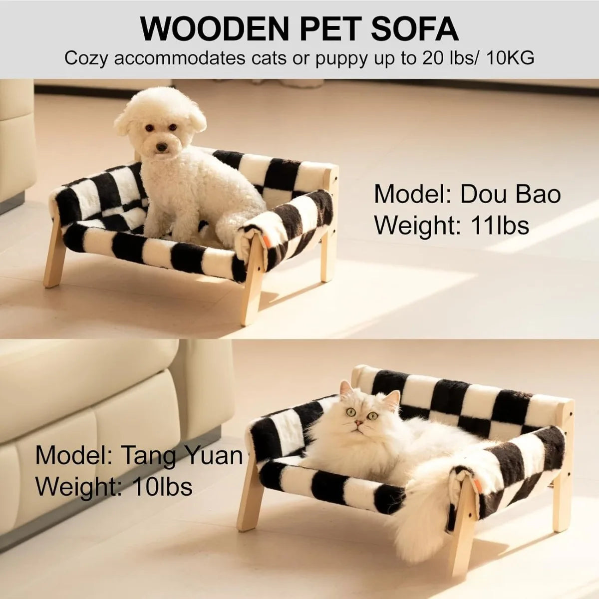 Raised Plush Pet Sofa Bed