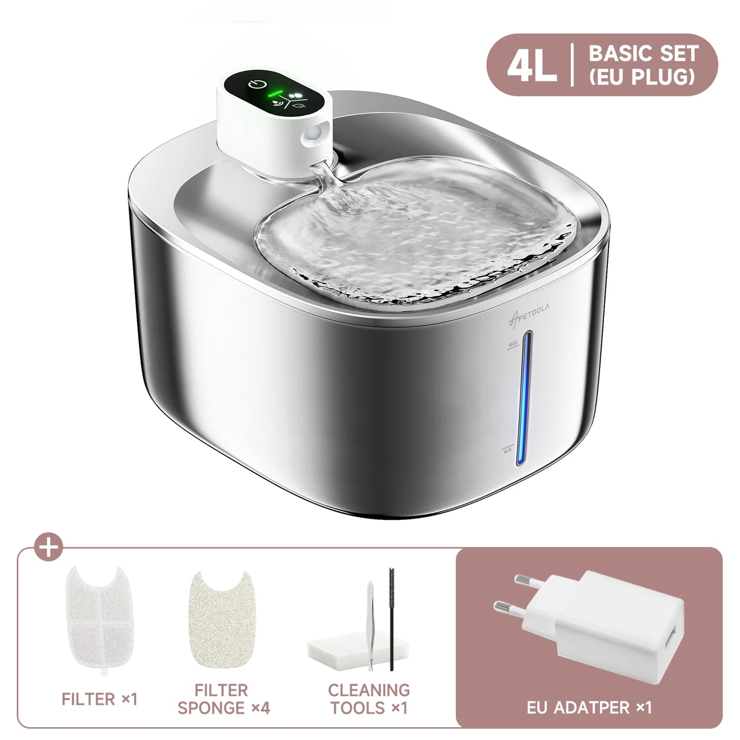 4L Wireless Auto Sensor Pet Water Fountain for Cats & Dogs