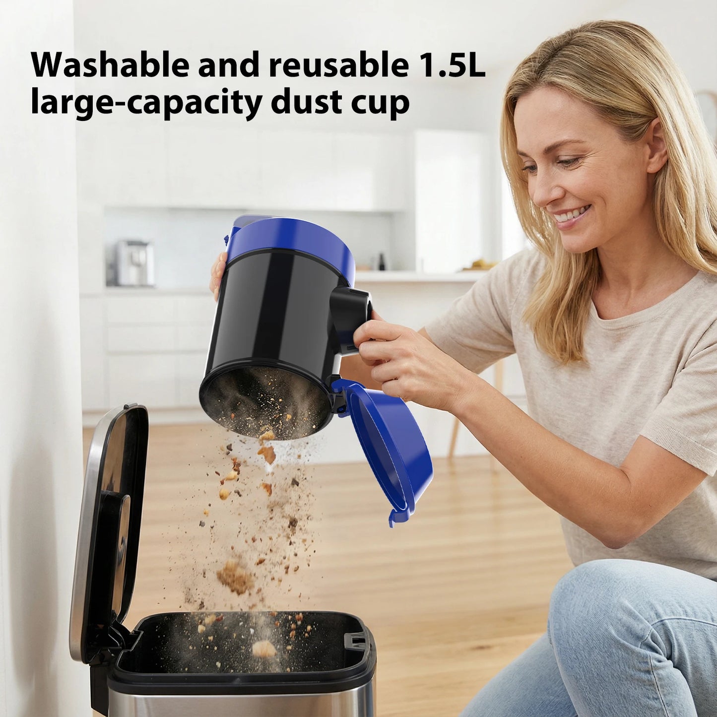 Pet Hair Bagless Vacuum Cleaner with HEPA Filter & 3-in-1 Brush