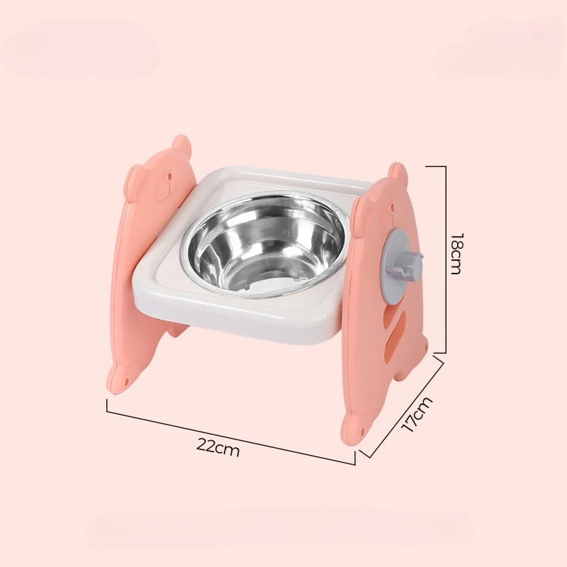 Gamelle double pour animaux avec support antidérapant