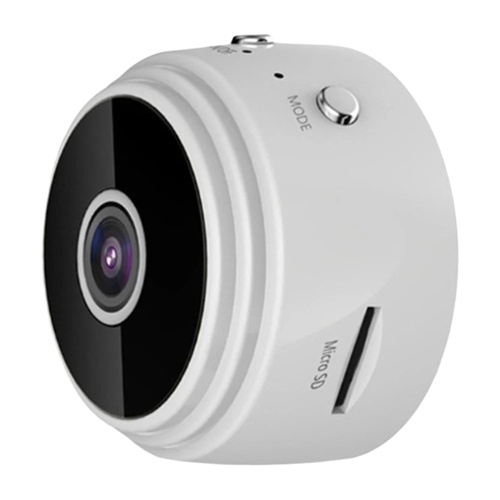 1080P WiFi Mini Security Camera with Night Vision & Magnetic Mount — Black
