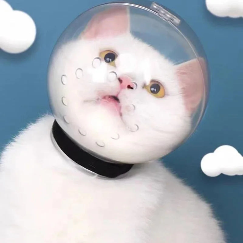 Breathable Space Hood Cat Grooming Mask