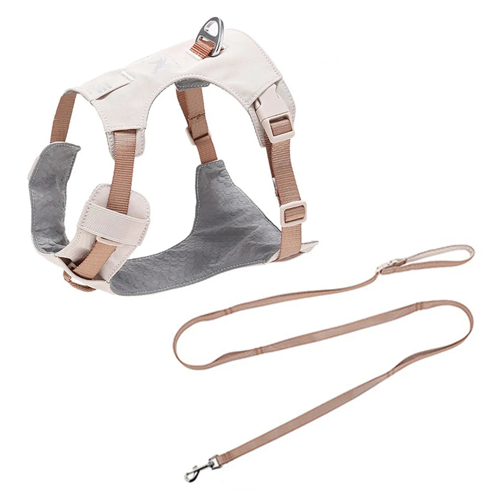 Lightweight Dog Harness & Leash Set Anti-Pull Escape-Proof Pet Walking Lead for Small Medium Large Dogs