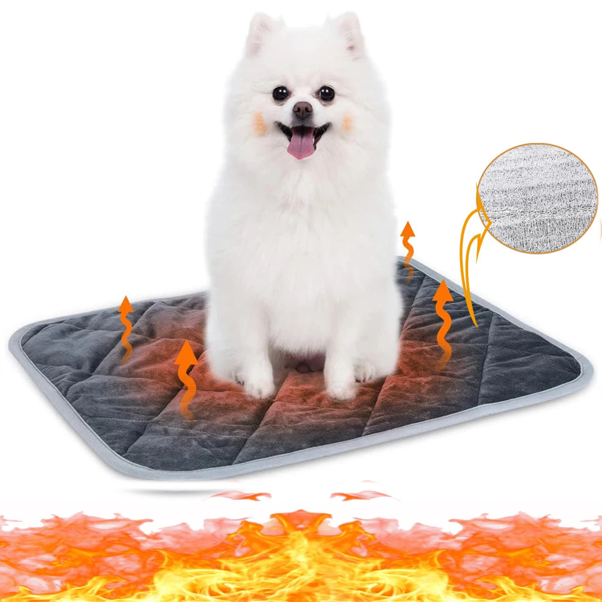 Self-Heating Thermal Pet Pad – Washable Anti-Slip Kennel Mat for Dogs & Cats