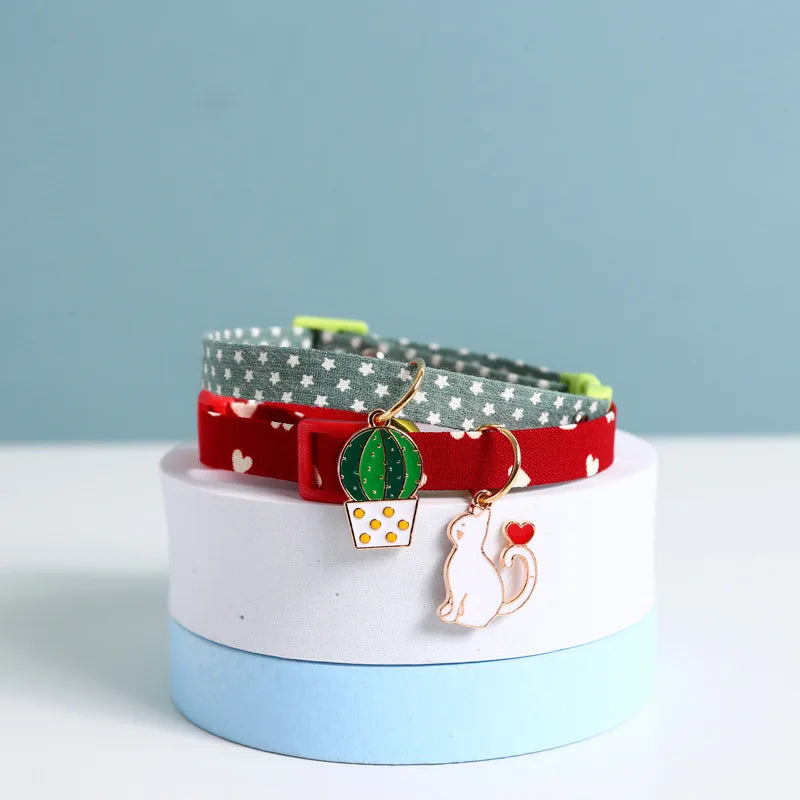 Fruity Avocado Pendant Collar with Bell for Small Dogs and Cats