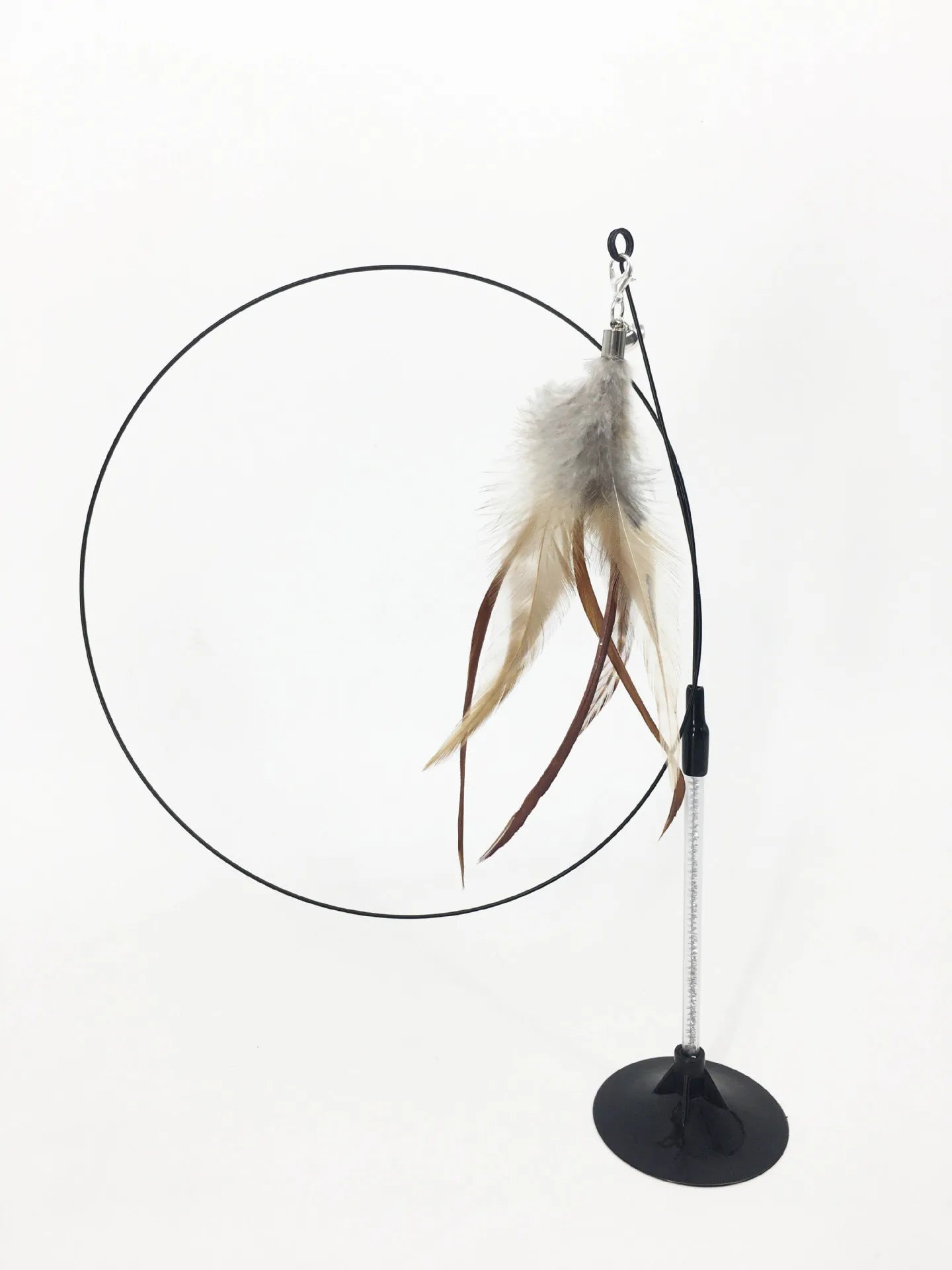 Hands-Free Suction Cup Cat Toy - Interactive Feather Wand Set