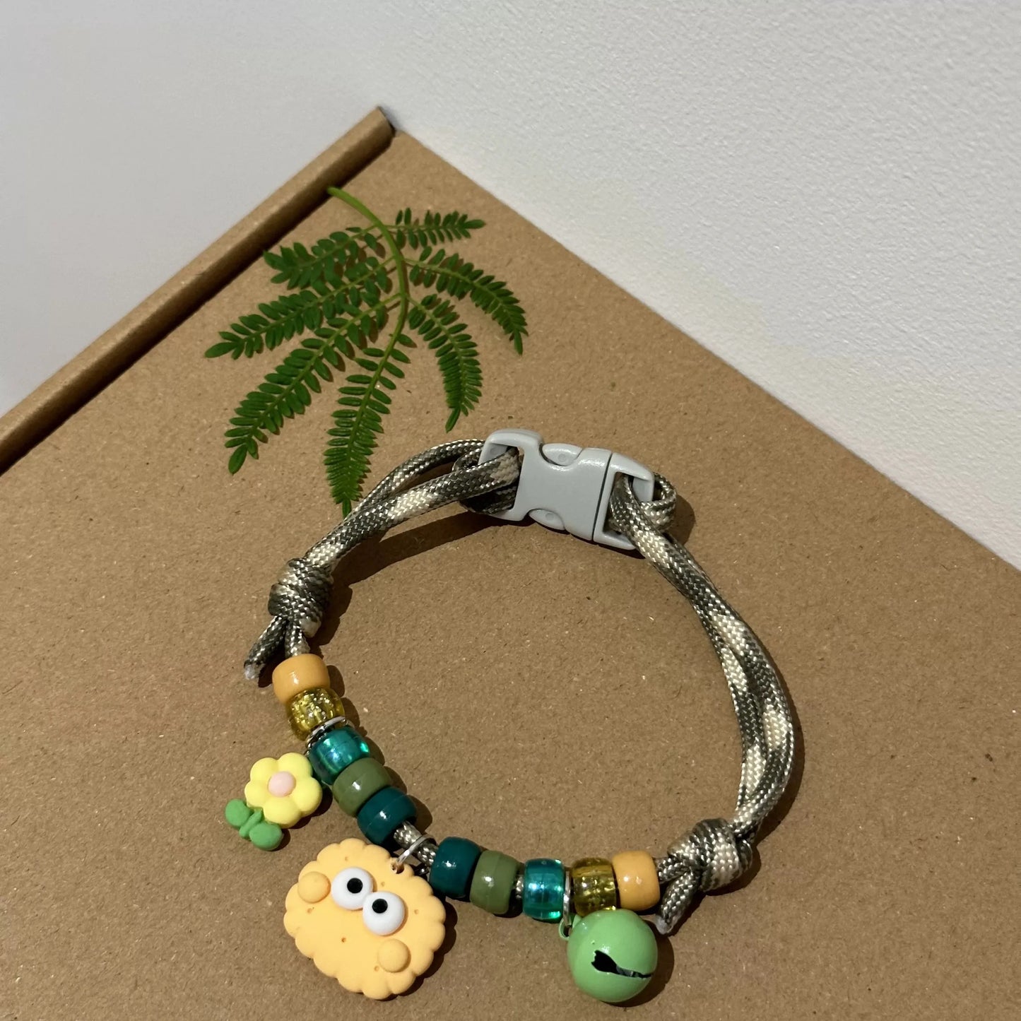 Adjustable Braided Cat Collar with Bell