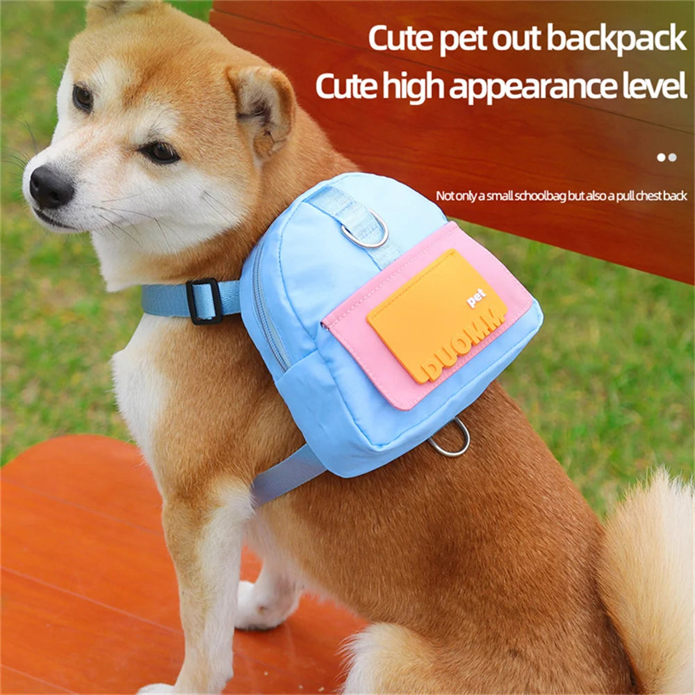 Dog Harness with Built-In Snack Bag | Adjustable Backpack Harness