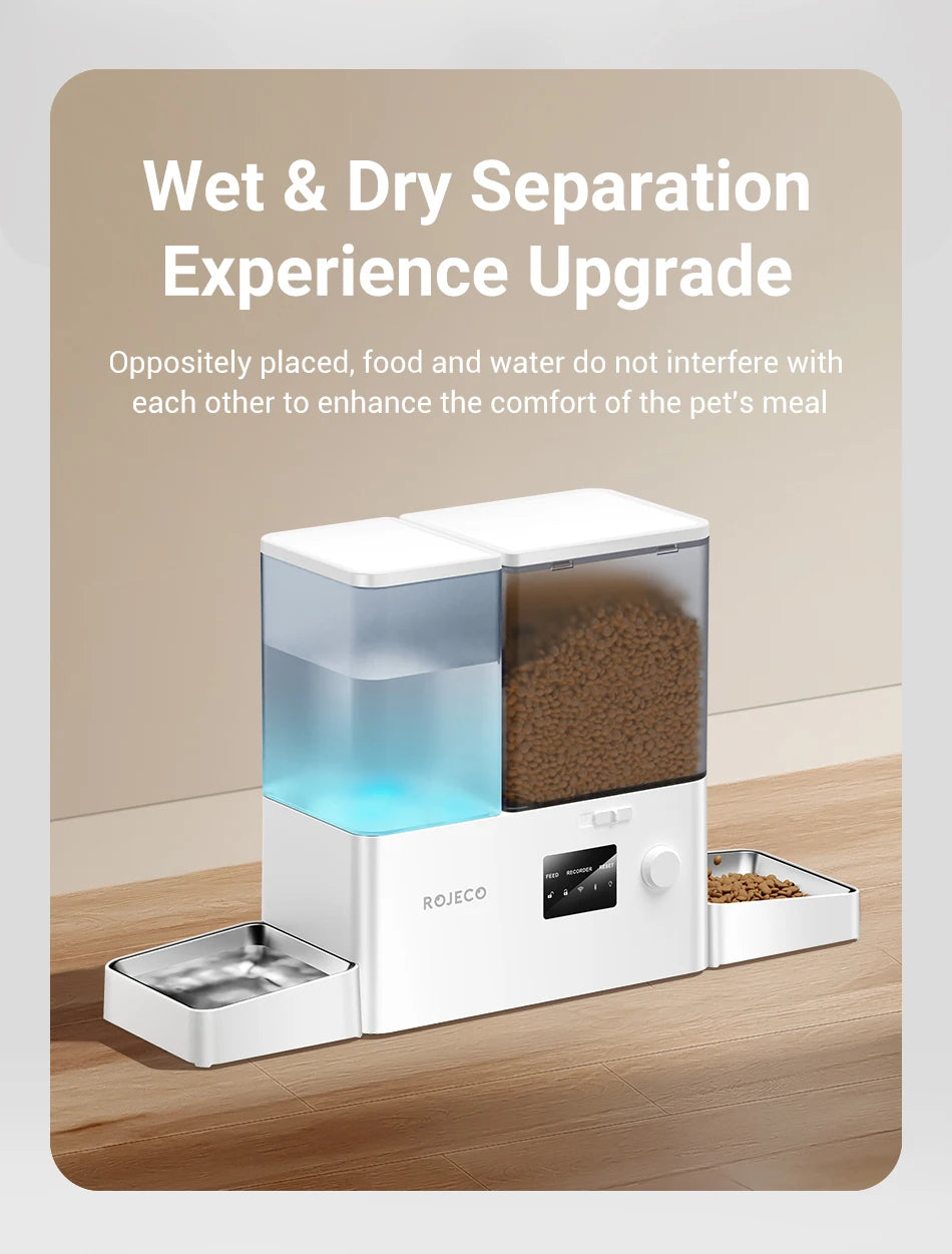 2-in-1 Automatic Pet Feeder & Water Fountain — 8.5L WiFi Smart Dispenser for Cats & Dogs