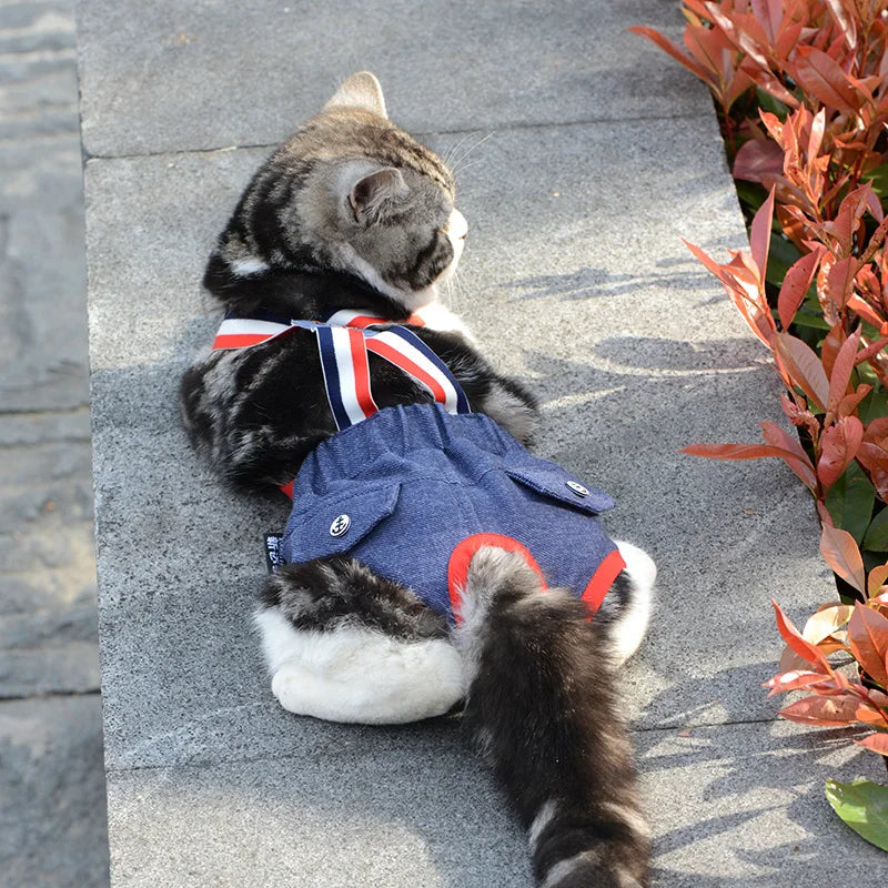 Cat Dog Female Panties Denim Strap Pet Shorts for Small Dogs Cats Kitten Puppy Underclothe Anti-harassment Safety Panties