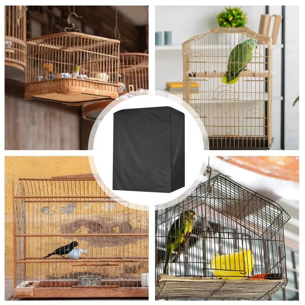 Washable Waterproof Bird Cage Cover - Adjustable Night Cover for Parrots