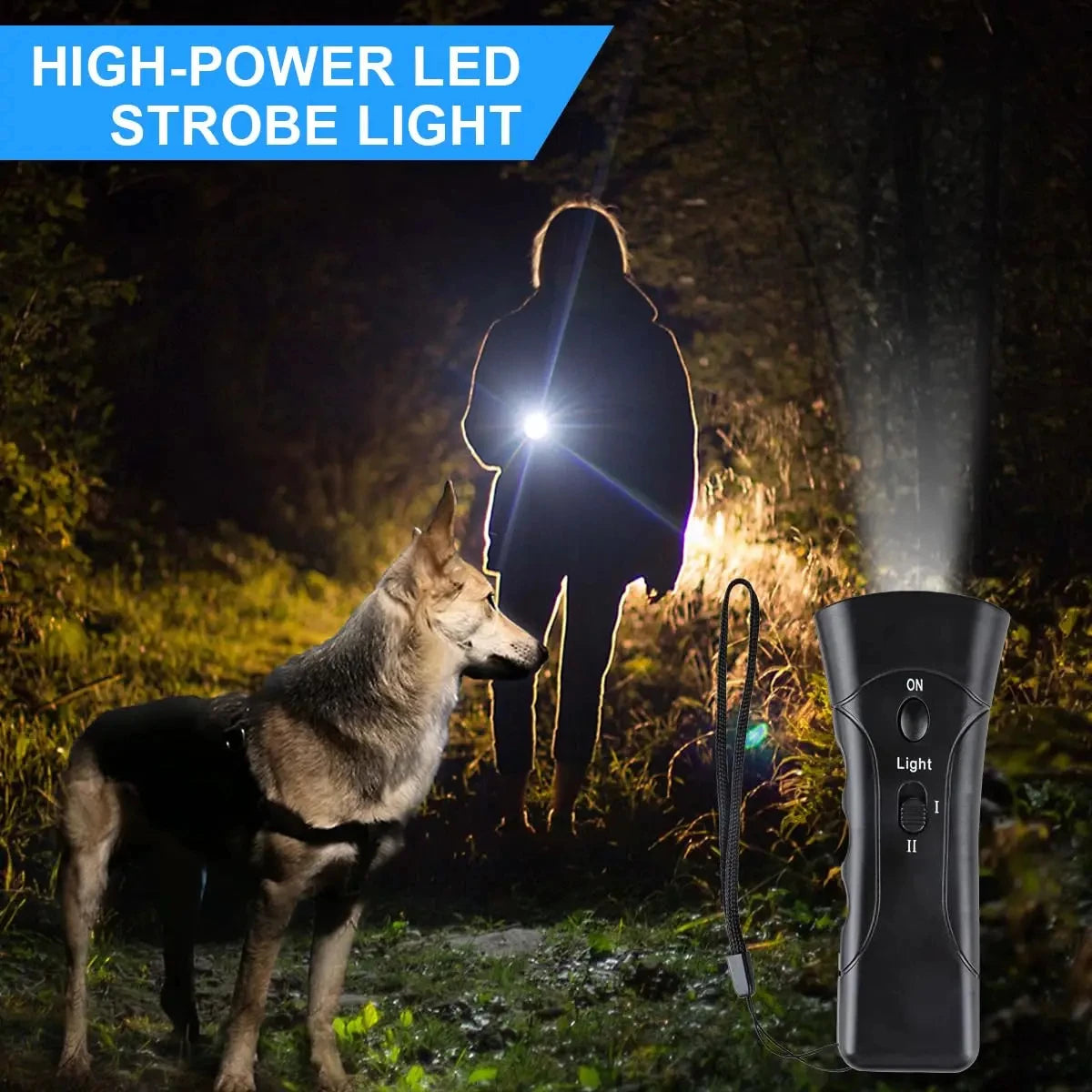 Ultrasonic Anti-Bark Dog Training Device with LED