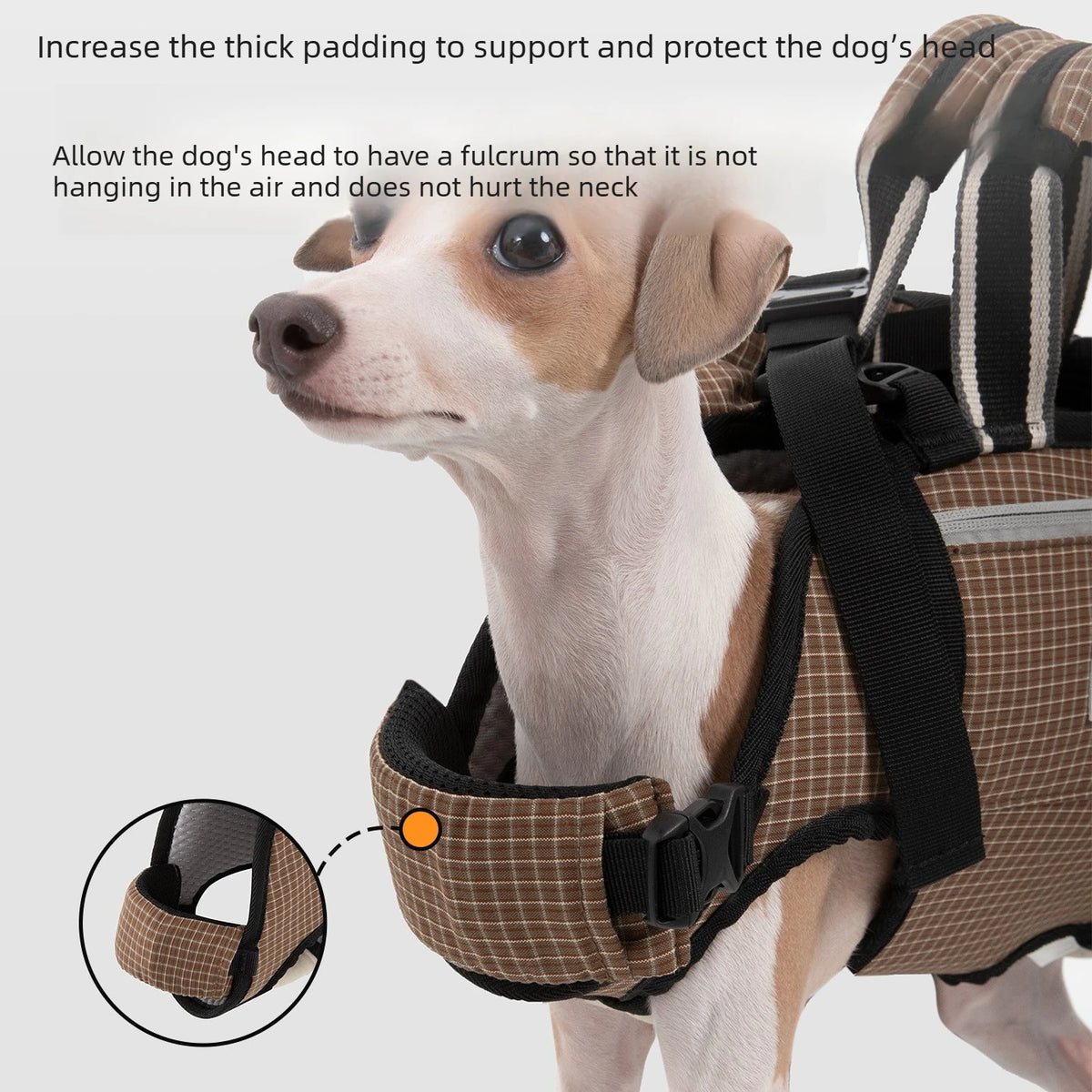 Horizontal Dog Backpack with Ice Silk Cooling & Spine Protector for Small Dogs & Cats