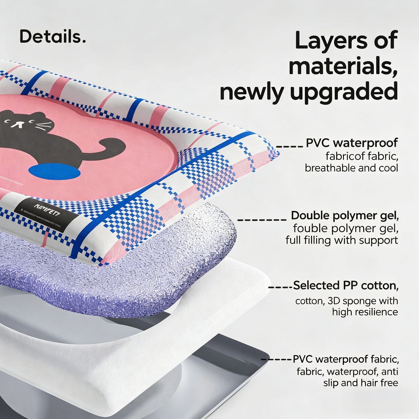 Non-Slip Waterproof Cooling Pad for Dogs & Cats