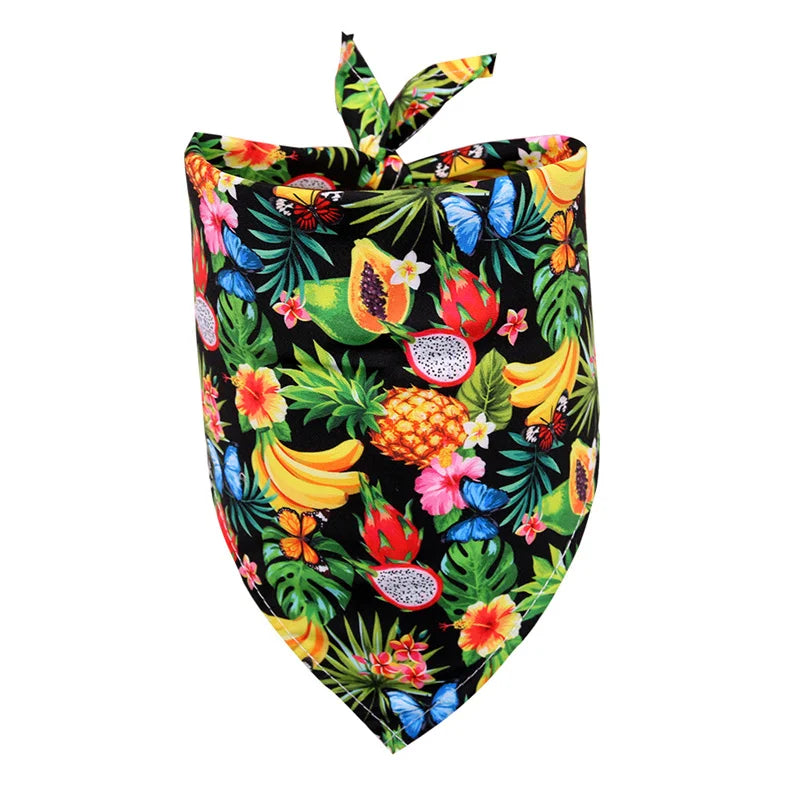 Tropical Print Pet Bandana for Dogs & Cats