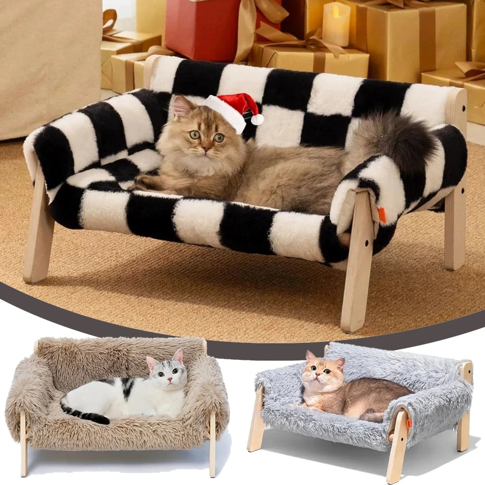 Raised Plush Pet Sofa Bed