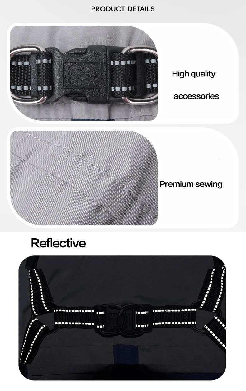 Reflective Winter Vest Harness Jacket for Dogs & Cats