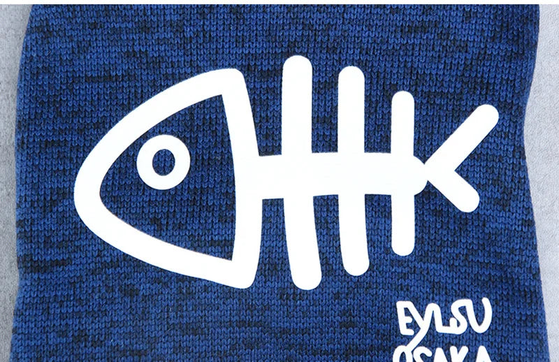 Fish Bone Print Pet Jumper