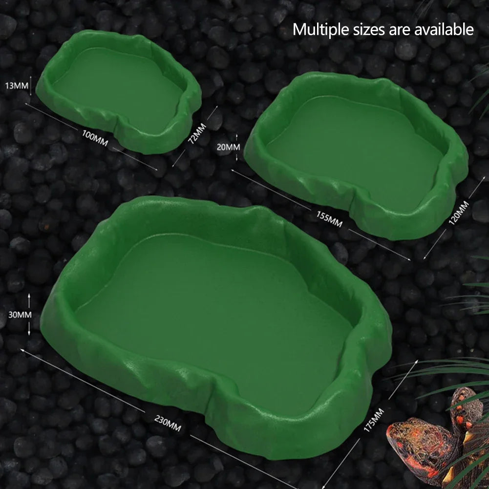 Reptile Rock-Style Food & Water Bowl for Terrariums