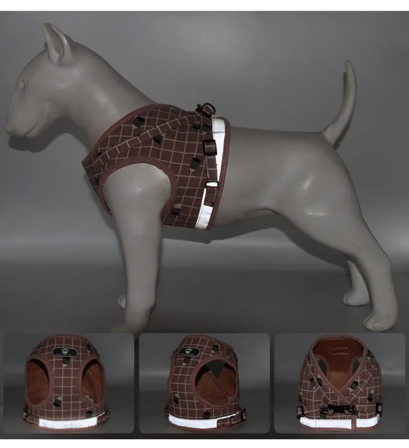 Adjustable Reflective Vest Harness & Leash Set for Small Dogs & Cats