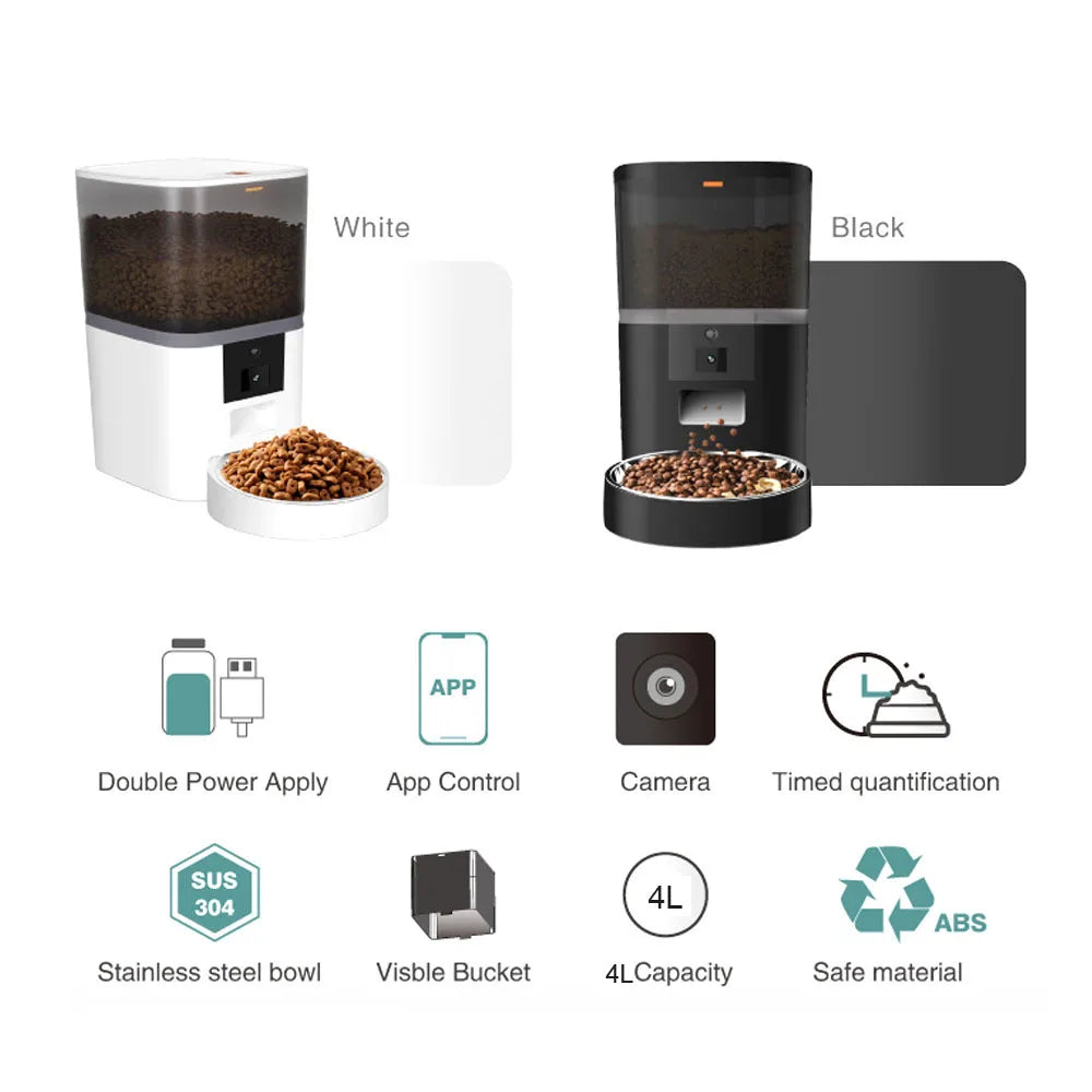 Double Meal Automatic Cat Feeder, Cat Feeder With Video, Tuya WIFI Automatic Dog Feeder, Programmable Pet Feeder, Multiple Model