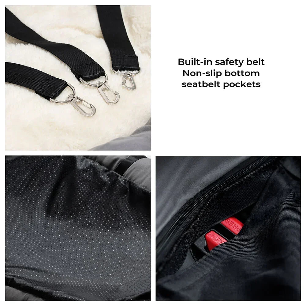 Rear Seat Dog Travel Bed with Removable Cover