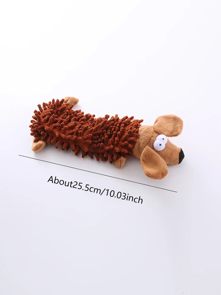 Squeaky Plush Dog Toy – Soft Fleece Chew & Teeth Grinding Toy
