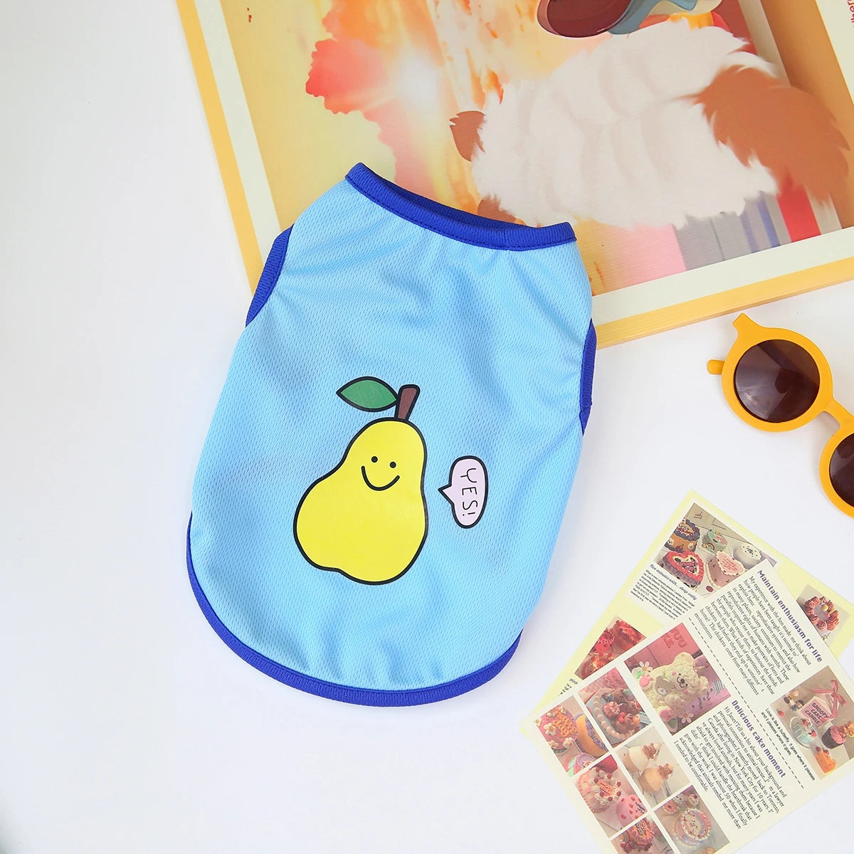 Cartoon Print Summer Vest for Cats & Small Dogs