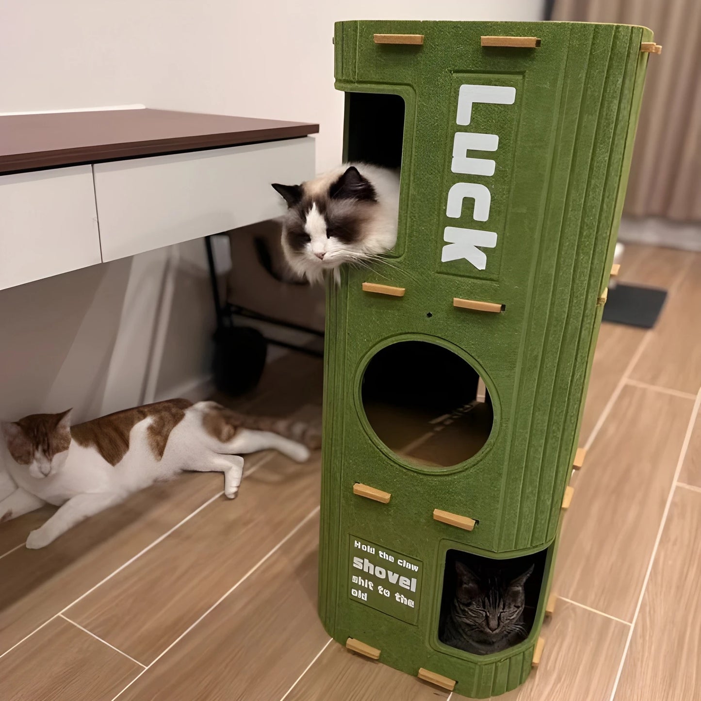 Multi-Layer Cat Tree Tower with Enclosed Sleeping Nest