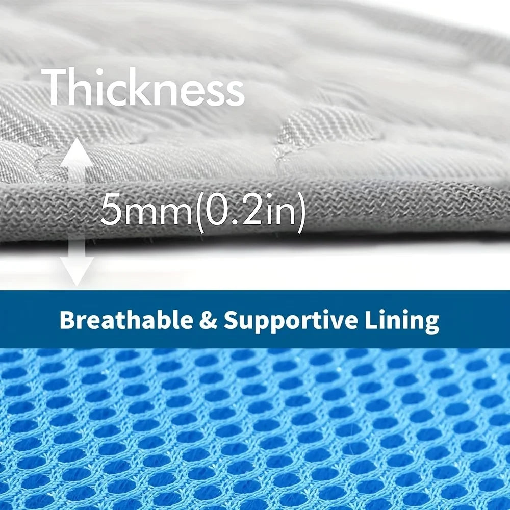 Pet Cooling Mat & Sleeping Pad — Water-Absorbing Summer Dog Bed for Crate, Car, Patio & Outdoor Use
