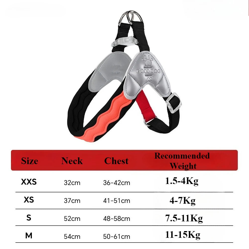 Adjustable Reflective Vest Harness for Small Dogs & Cats