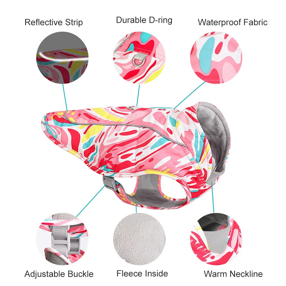 Waterproof Reflective Dog Jacket Vest Harness