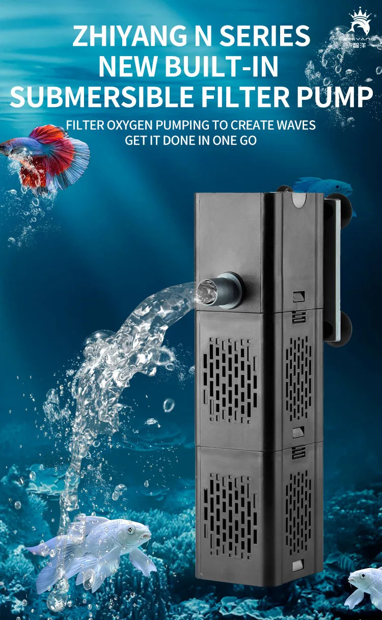 Internal Aquarium Filter with Spray Bar Outlet