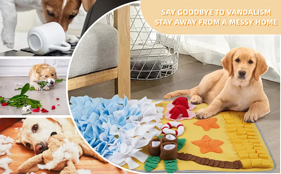 Dog Sniffing Mat – Slow Feeder & Enrichment Blanket