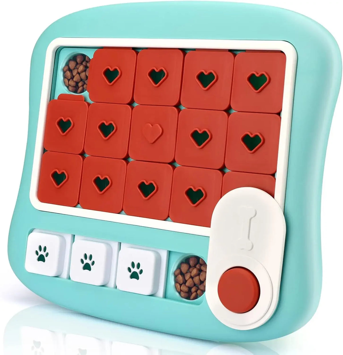 Interactive Dog Treat Puzzle Toy with Squeaker