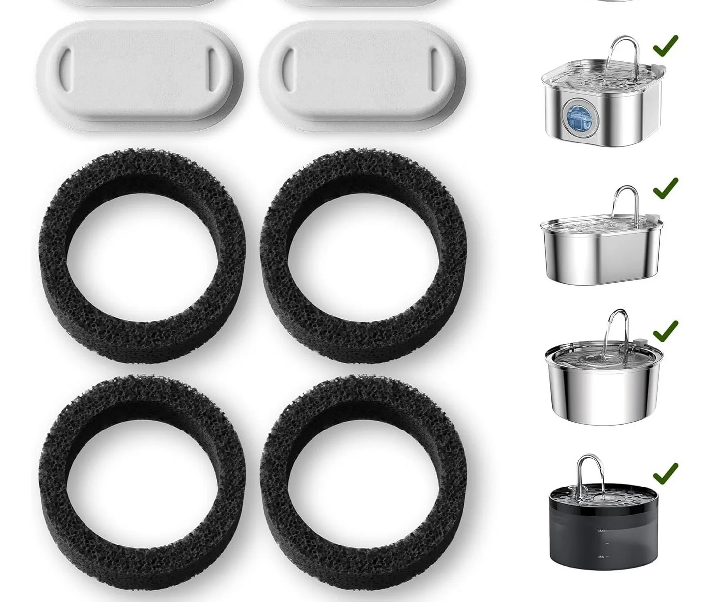 Stainless Steel Water Fountain Replacement Filters