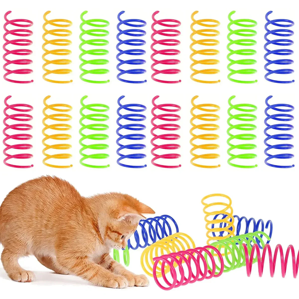 Colorful Spring Coil Cat Toys