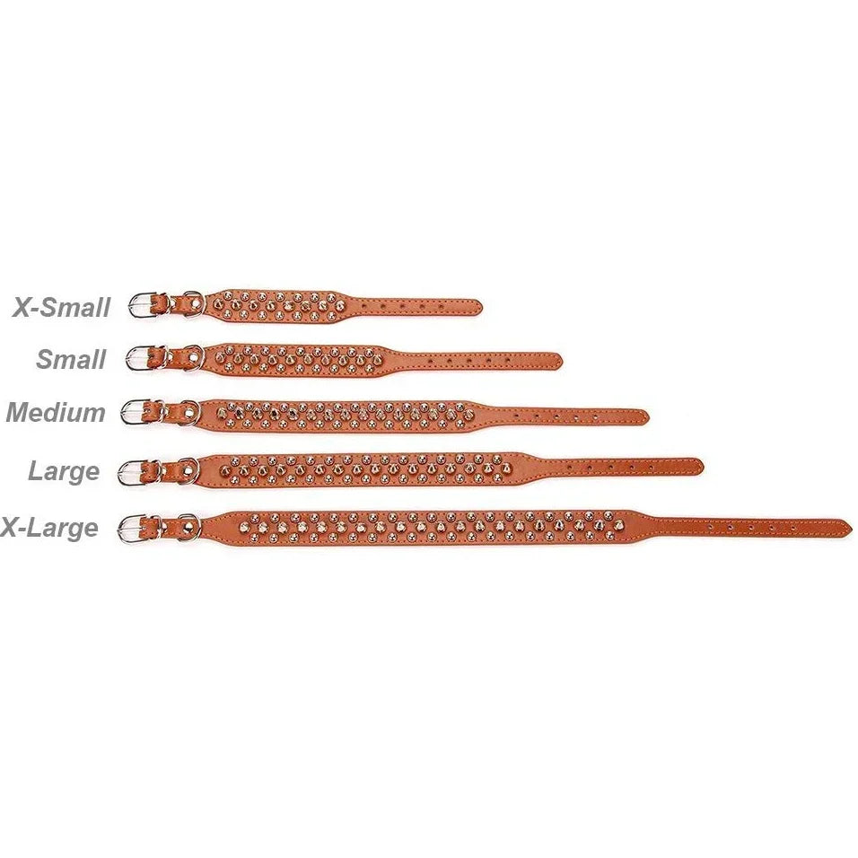 PU Leather Punk Rivet Spiked Collar for Small Dogs & Cats