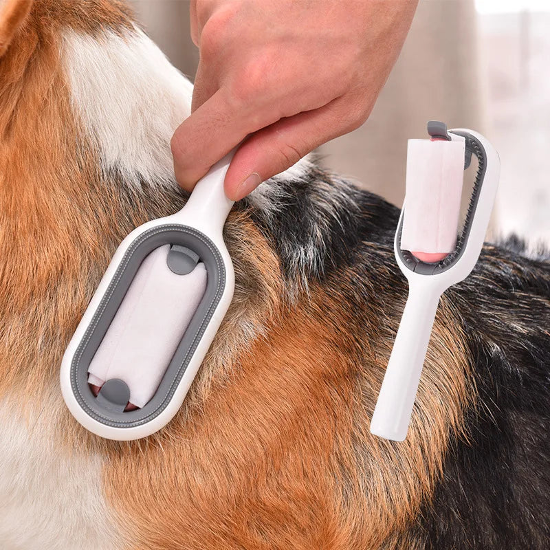 Brosse de retrait de poils d'animaux double face