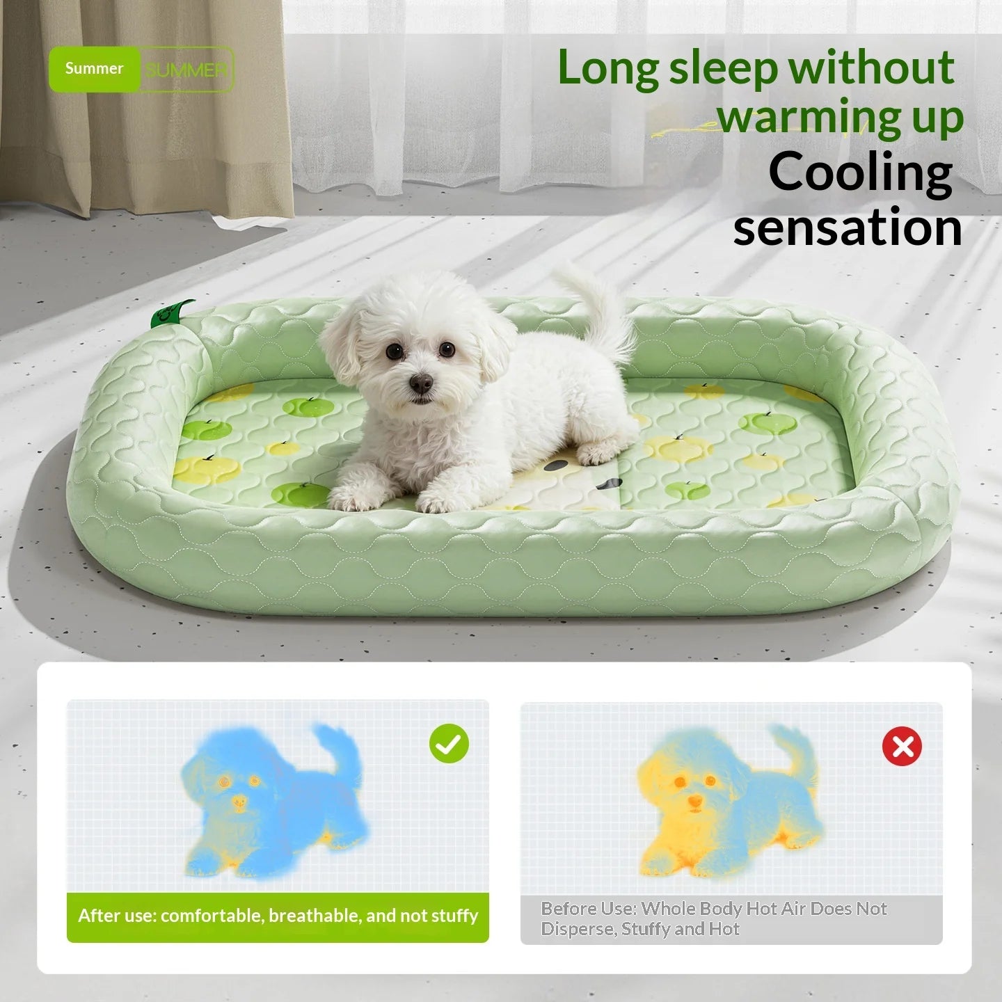 Ice Silk Cooling Mat for Dogs & Cats