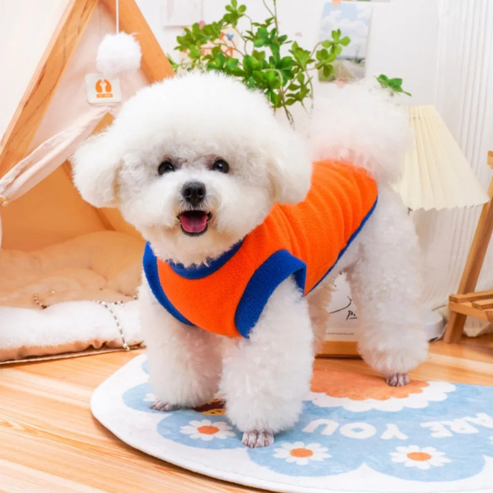 Fleece Vest Sweater with Harness Ring for Small & Medium Dogs & Cats