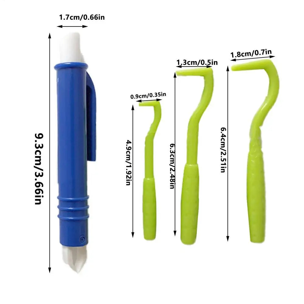 4-in-1 Tick Remover Kit with 3 Hook Sizes & Tweezer