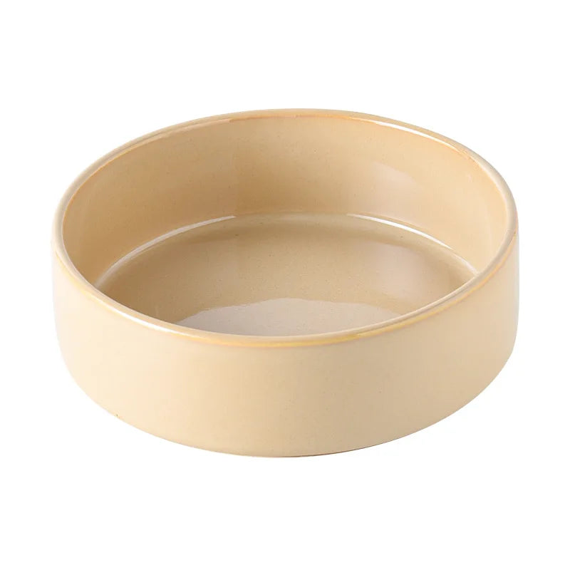 Ceramic Dog Bowl with Slow Feeder & Water Options