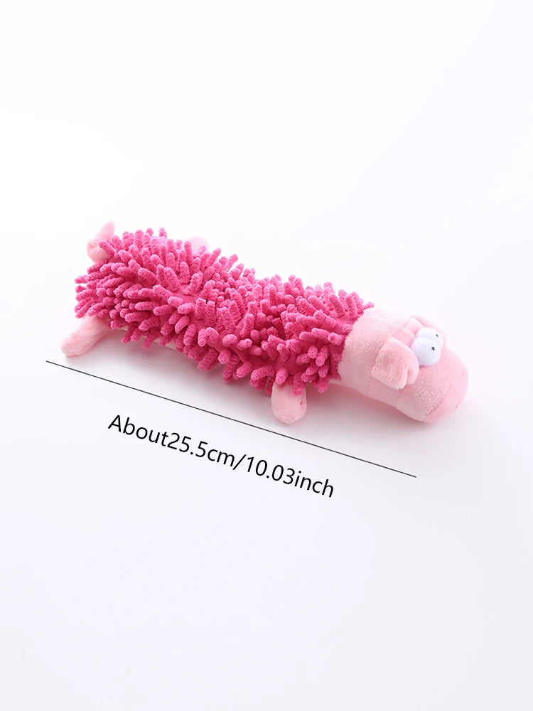Squeaky Plush Dog Toy – Soft Fleece Chew & Teeth Grinding Toy