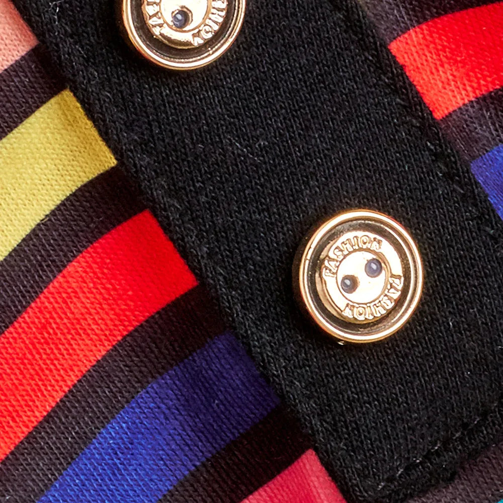 Classic Stripe Polo Shirt for Cats & Small Dogs