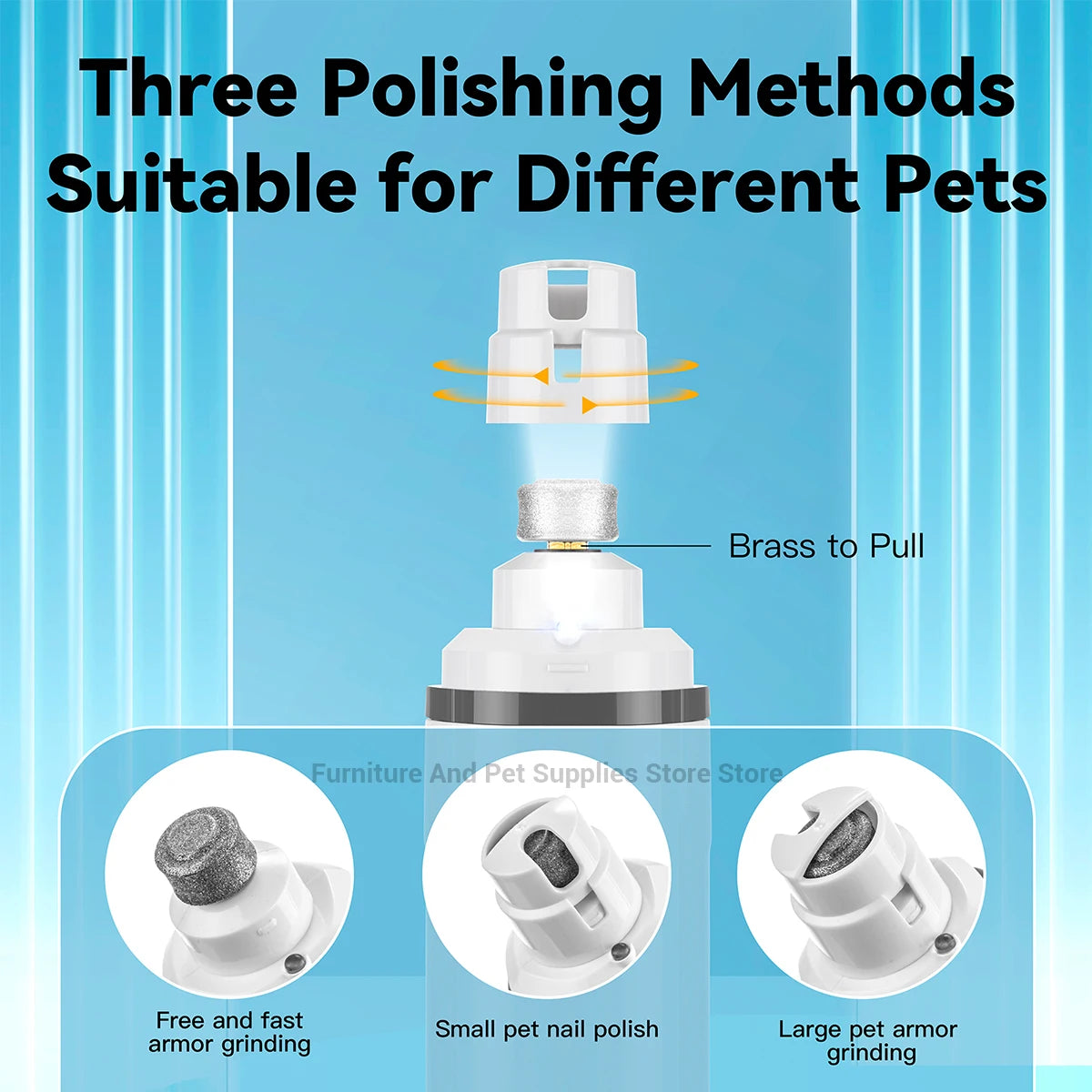 Electric Pet Nail Grinder with LED Light & 3-Speed Control