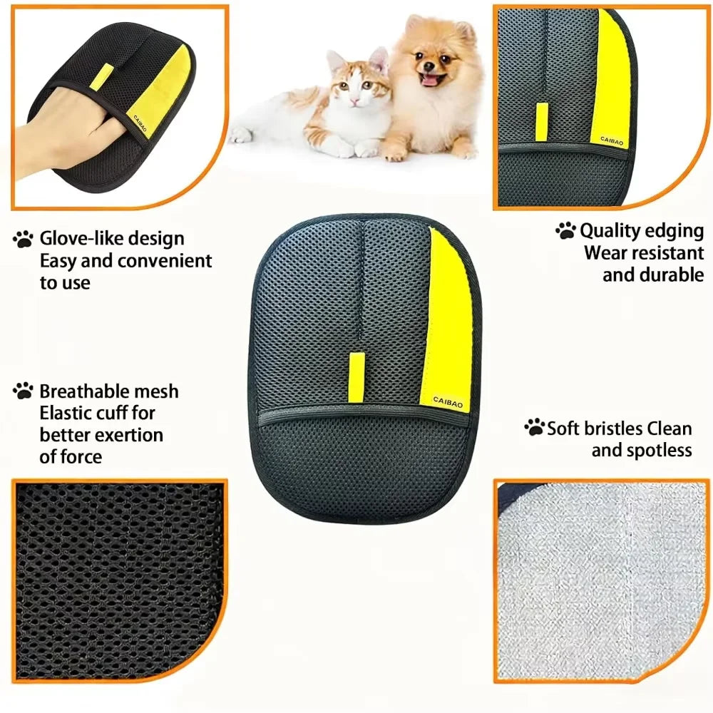 Washable Pet Hair Removal Glove for Fabrics