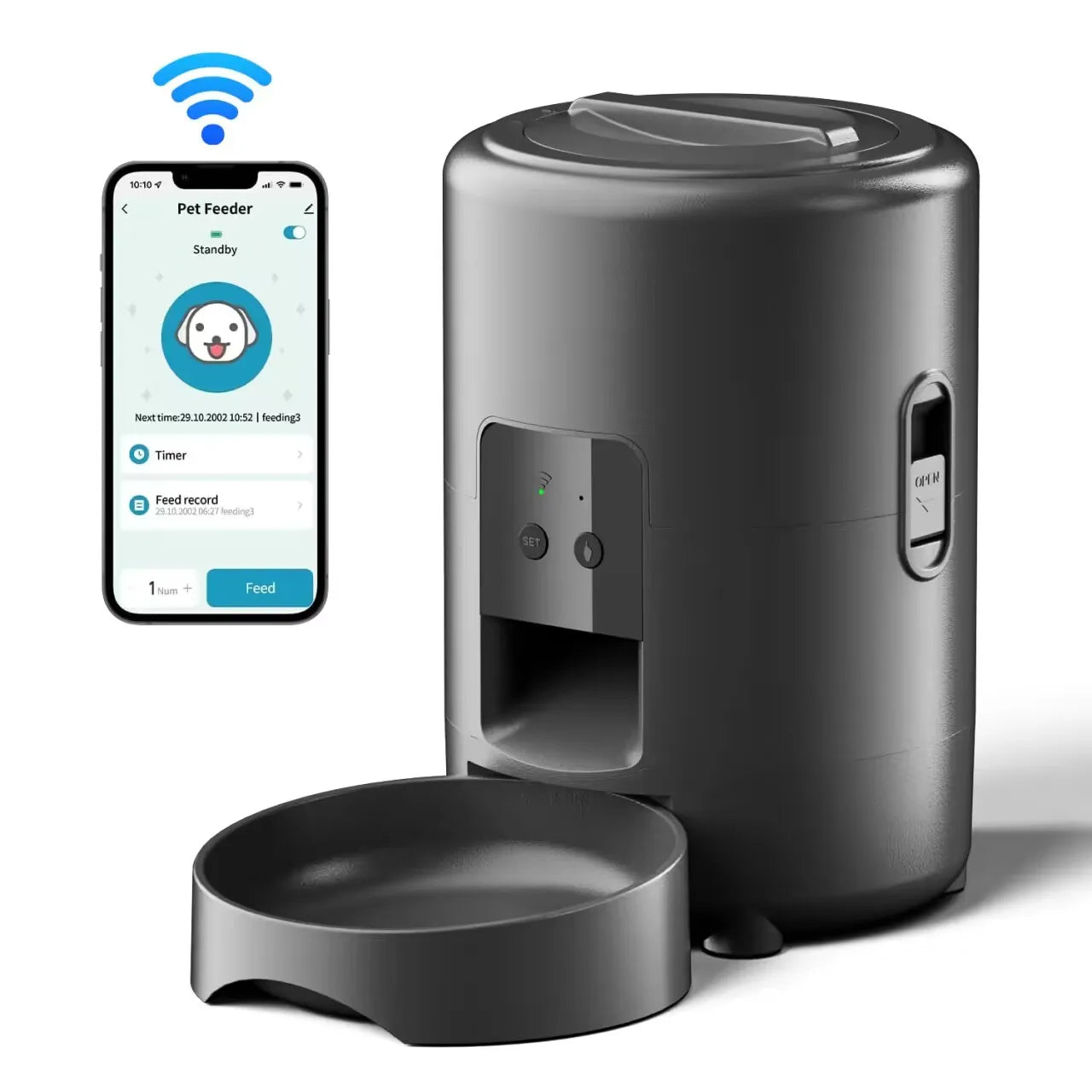 Distributeur Automatique Intelligent pour Animaux de Compagnie avec Contrôle par Application - Conception Compacte de 2 L