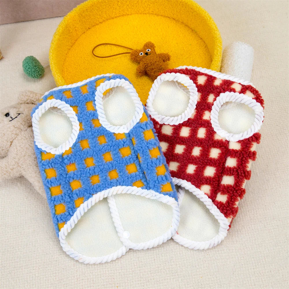 Fleece Dot Print Jacket Vest for Small Dogs & Cats