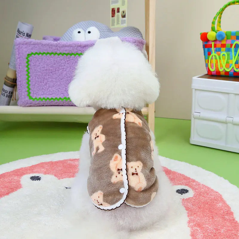 Plush Velvet Jumpsuit for Small Dogs and Cats